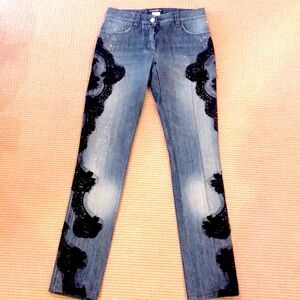 DOLCE & GABBANA RARE ICONIC BLACK LACE JEANS